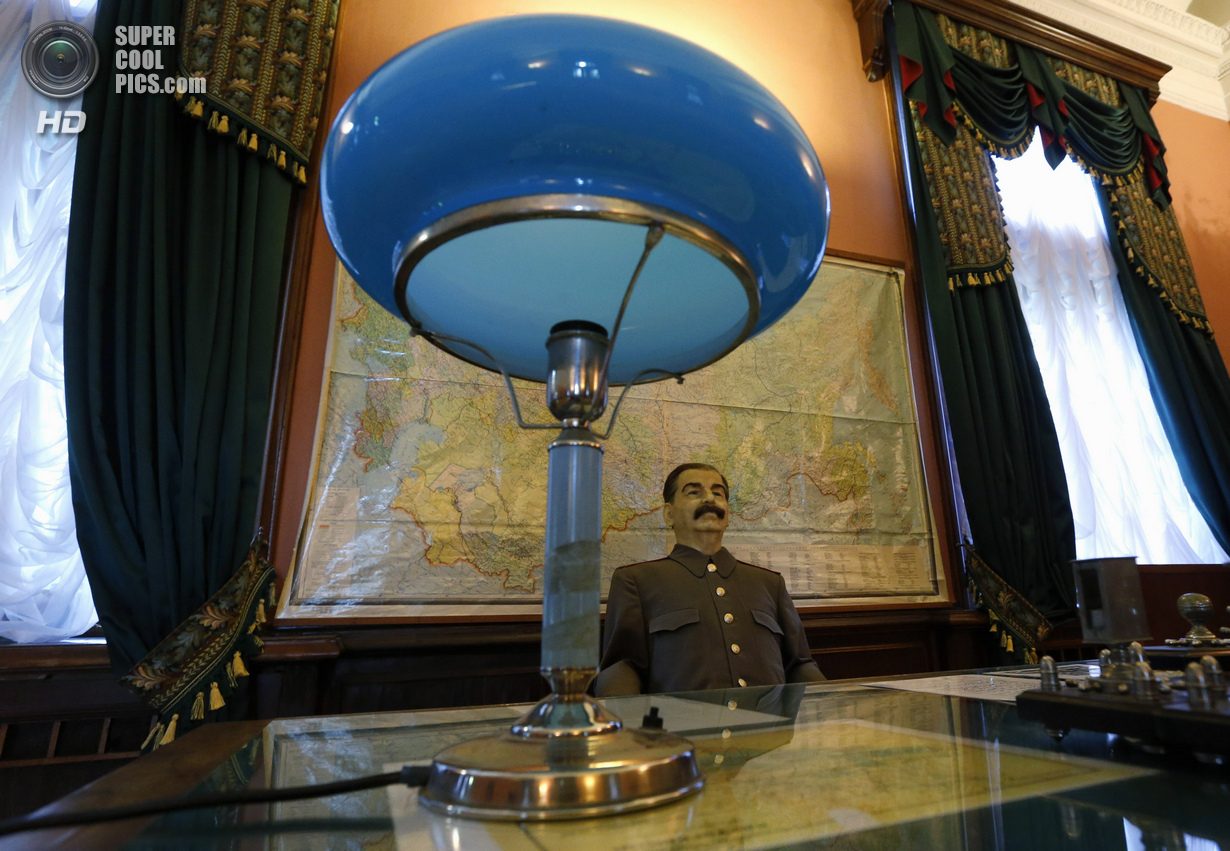 The wax figure of Soviet dictator Joseph Stalin is seen in a cinema hall at Stalinís Villa in Sochi